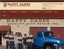 Tablet Screenshot of happydanesautorepair.com